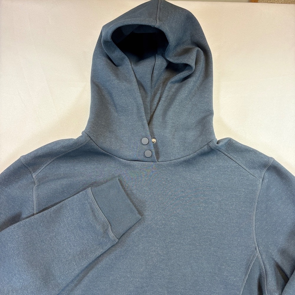 Legends Snap Neck Hoodie Mens M Navy Blue Heather Pullover Athletic LGDJ015